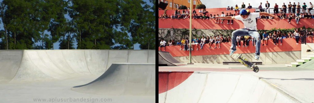 Skate-Bowls/Pools aus Beton aus A+ URBAN DESIGN Skate-Elemente
