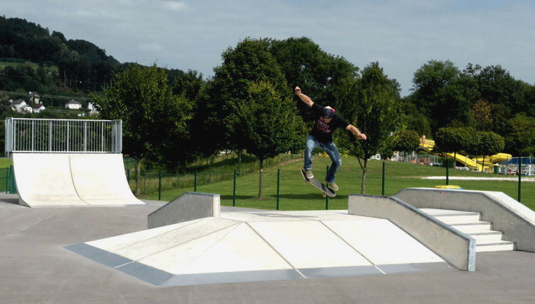 Skatepark aus modularen Elementen